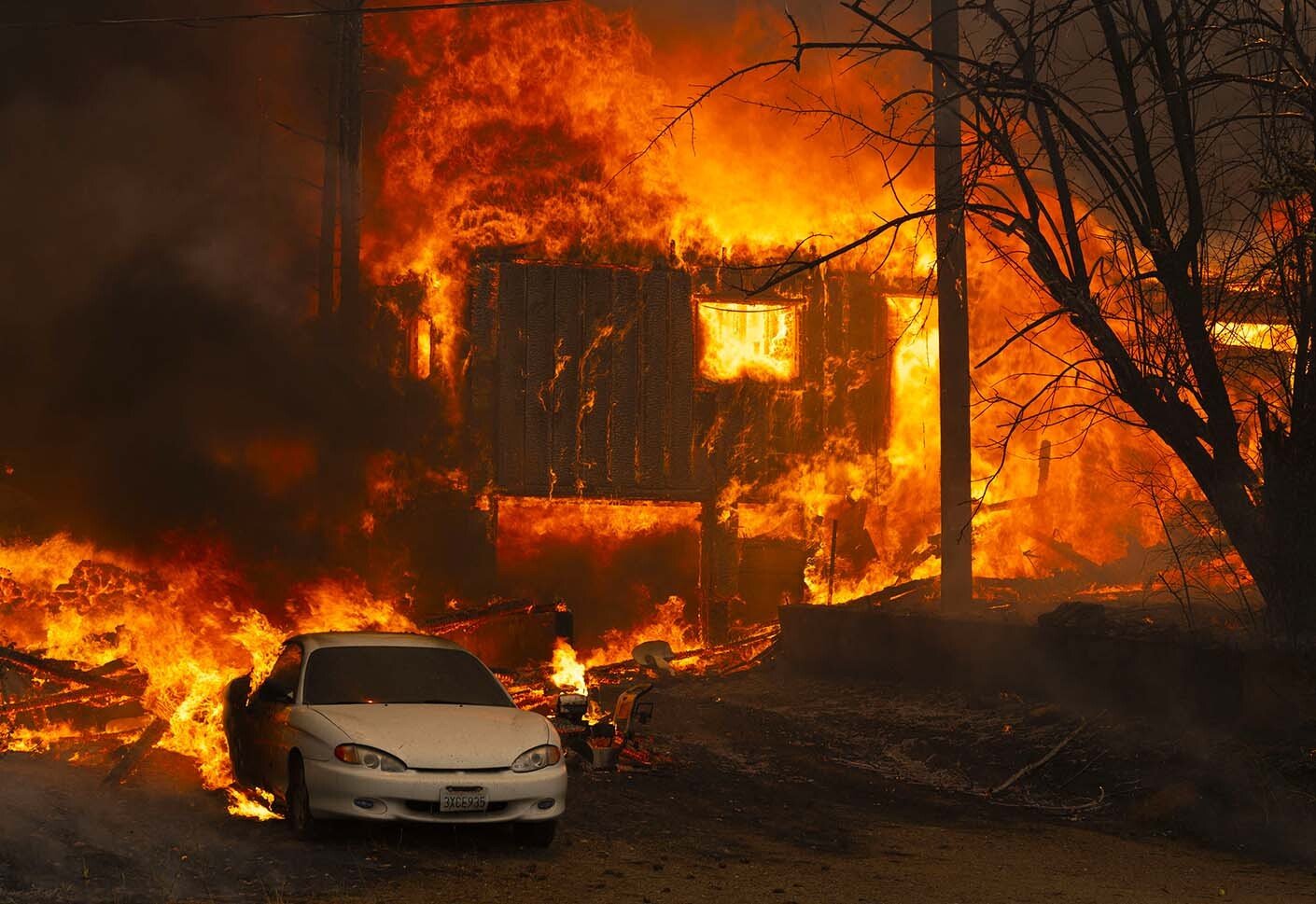 Gli incendi in California dello scorso agosto - foto di Nathaniel Levine/Sacramento Bee/TNS/ABACAPRESS.COM/REUTERS