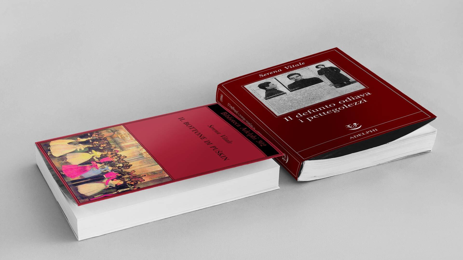 Due delle sette opere di narrativa di Serena Vitale; con Mondadori ha pubblicato anche La casa di ghiaccio. Venti piccole storie russe (2000), L’imbroglio del turbante (2006) e A Mosca, a Mosca! (2010)